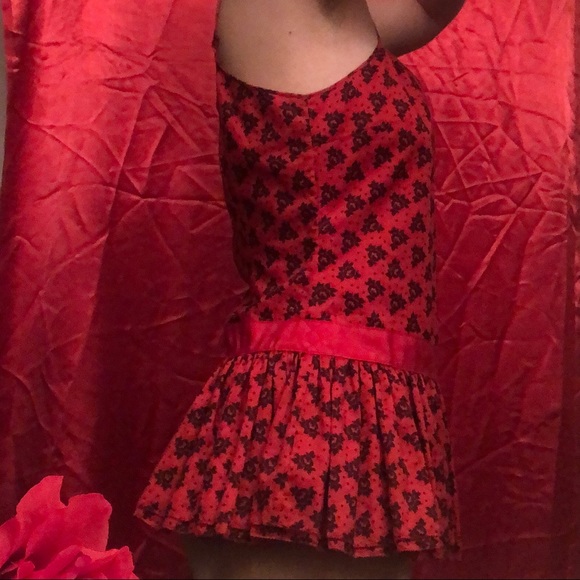 Moda International Top Black/Red Size M - Picture 2 of 14